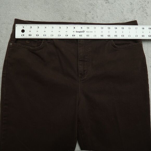 Gloria Vanderbilt Jeans Women's 16P Brown Amanda High-Rise Straight 25" Inseam - Picture 15 of 16